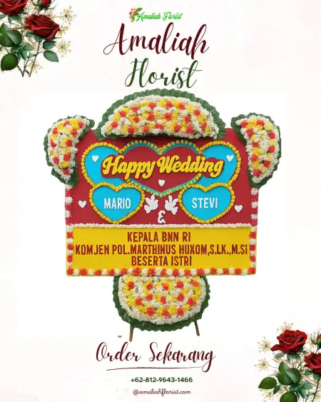 Papan Bunga Pernikahan Buliang